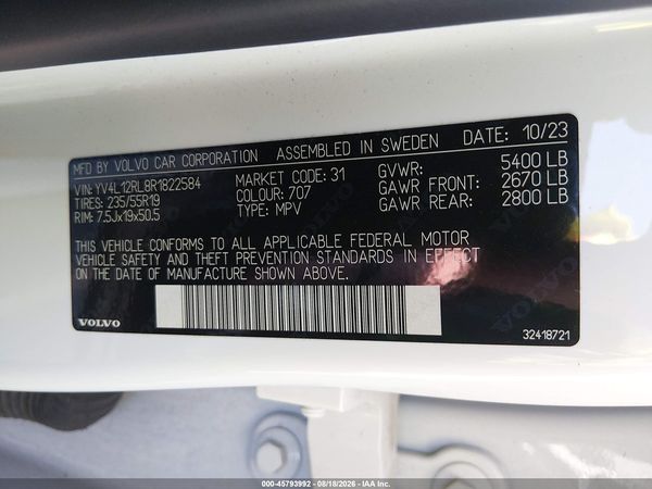 2024 VOLVO XC60 B5 PLUS DARK THEME