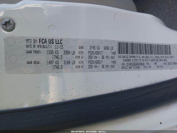 2016 DODGE GRAND CARAVAN SE