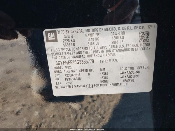 2016 CADILLAC SRX LUXURY COLLECTION
