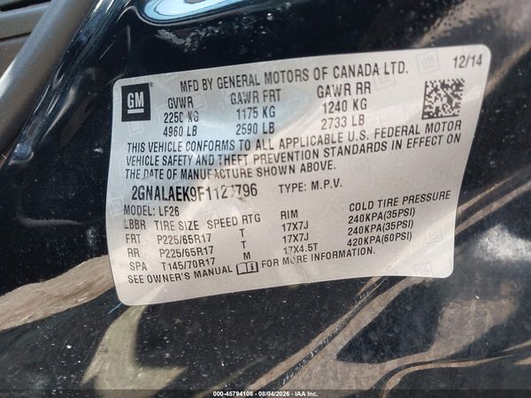2015 CHEVROLET EQUINOX LS — I9