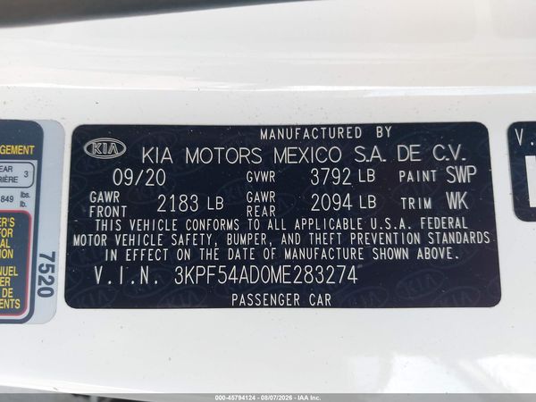 2021 KIA FORTE EX