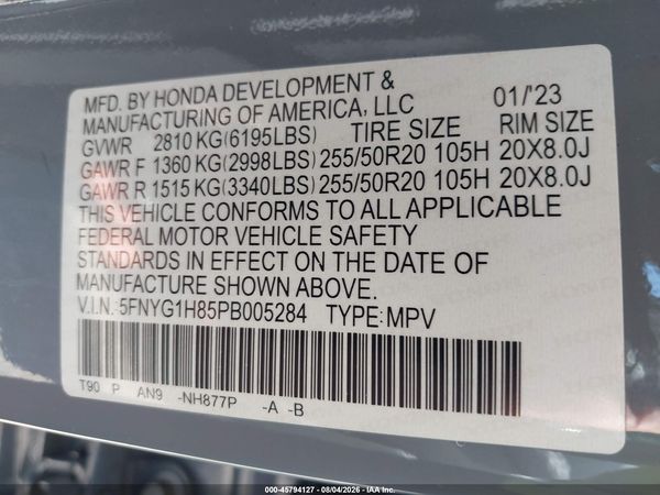 2023 HONDA PILOT AWD ELITE