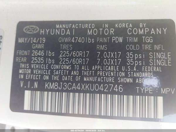 2019 HYUNDAI TUCSON VALUE