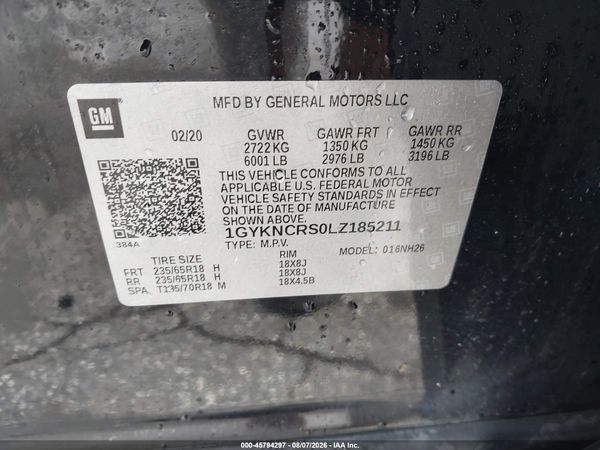 2020 CADILLAC XT5 FWD PREMIUM LUXURY