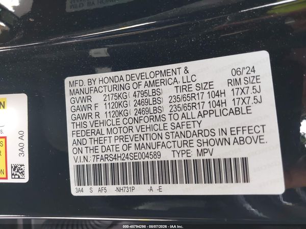 2025 HONDA CR-V LX AWD — I9