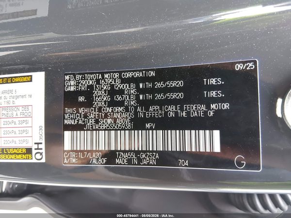 2025 TOYOTA 4RUNNER LIMITED