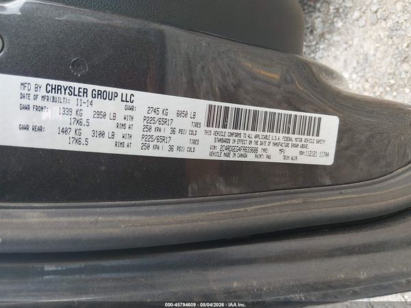 2015 DODGE GRAND CARAVAN R/T — I9