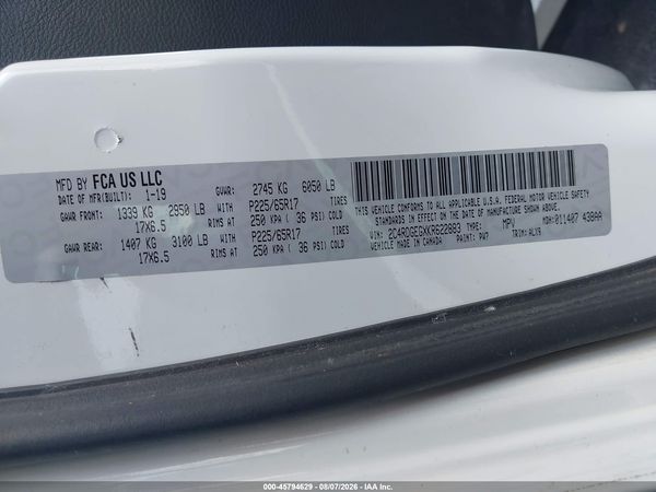 2019 DODGE GRAND CARAVAN GT
