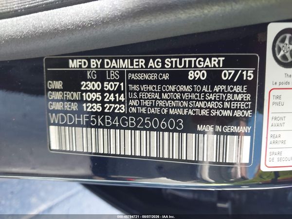 2016 MERCEDES-BENZ E 350 E350
