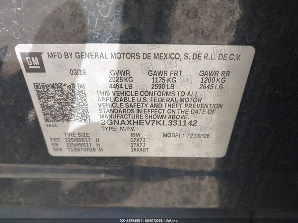 2019 CHEVROLET EQUINOX LS — I9