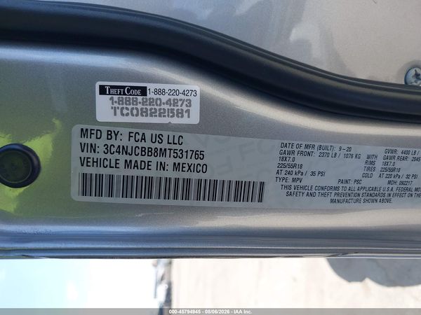 2021 JEEP COMPASS ALTITUDE FWD