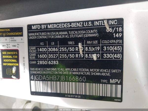 2018 MERCEDES-BENZ GLE 350 4MATIC