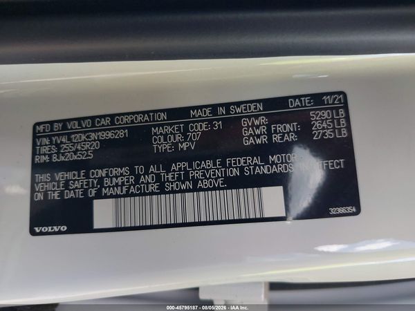 2022 VOLVO XC60 B5 MOMENTUM