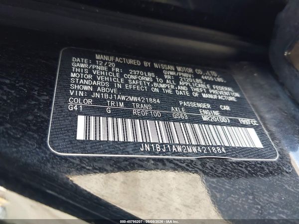 2021 NISSAN ROGUE SPORT S AWD XTRONIC CVT