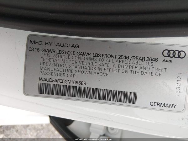 2016 AUDI A6 2.0T PREMIUM PLUS