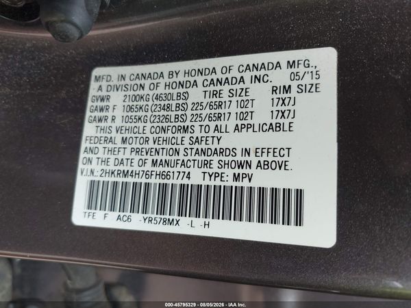 2015 HONDA CR-V EX-L