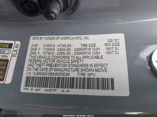 2021 HONDA CR-V AWD EX