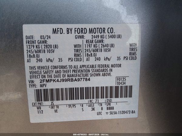 2024 FORD EDGE SEL — I9