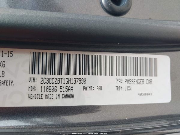 2016 DODGE CHALLENGER R/T PLUS