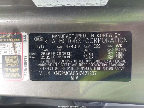2018 KIA SPORTAGE LX