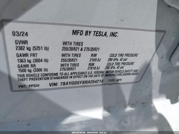 2024 TESLA MODEL Y