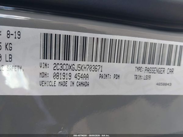 2019 DODGE CHARGER SCAT PACK RWD