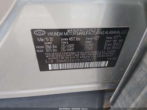 2020 HYUNDAI SANTA FE SEL