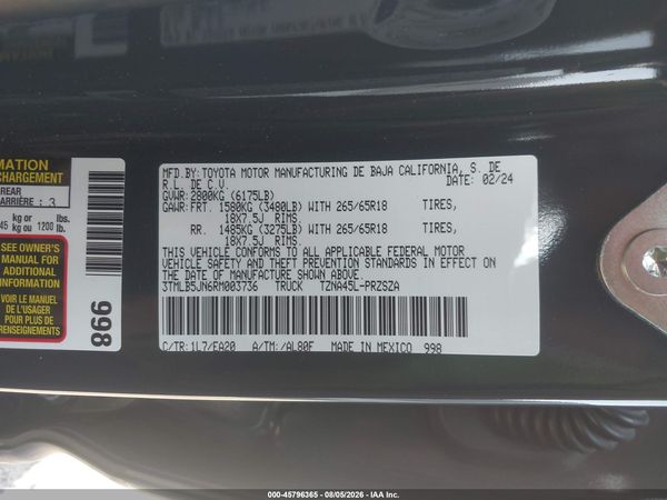 2024 TOYOTA TACOMA TRD SPORT