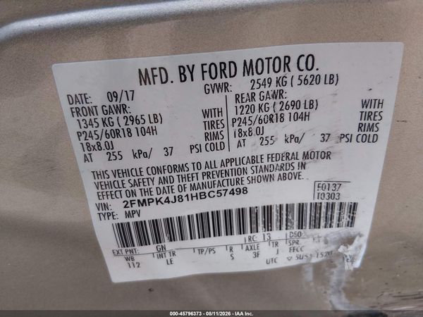 2017 FORD EDGE SEL