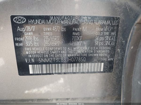 2018 HYUNDAI SANTA FE SPORT 2.4L