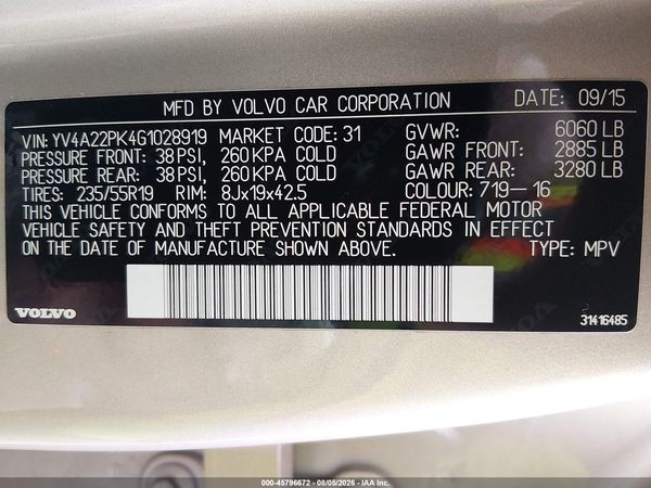 2016 VOLVO XC90 T6 MOMENTUM