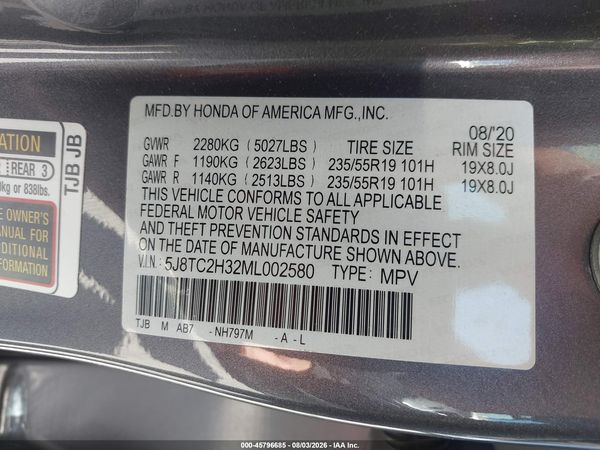 2021 ACURA RDX STANDARD