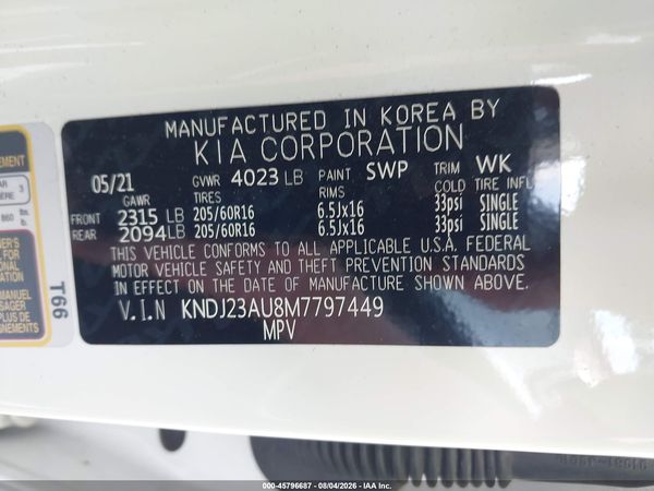 2021 KIA SOUL LX
