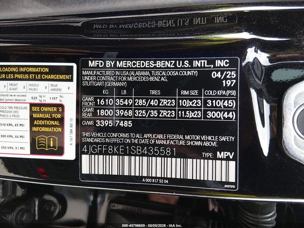 2025 MERCEDES-BENZ AMG GLS 63 4MATIC+