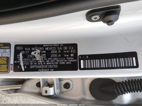 2018 KIA FORTE LX