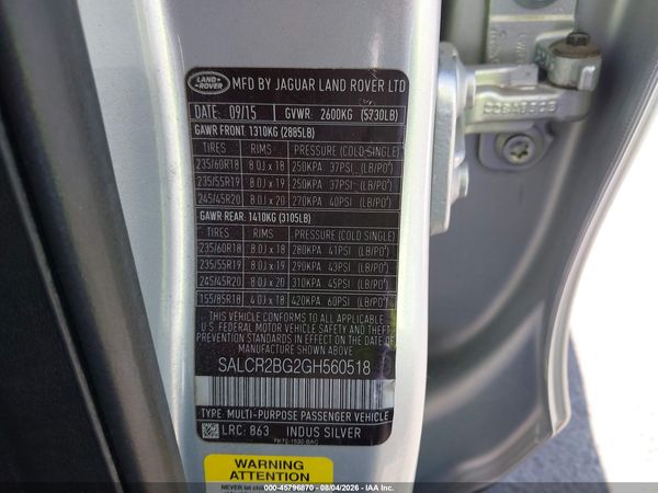 2016 LAND ROVER DISCOVERY SPORT HSE