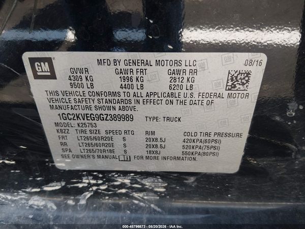2016 CHEVROLET SILVERADO 2500HD LT — I11