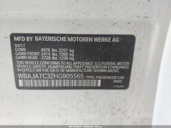 2017 BMW 530I XDRIVE