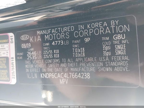 2020 KIA SPORTAGE S