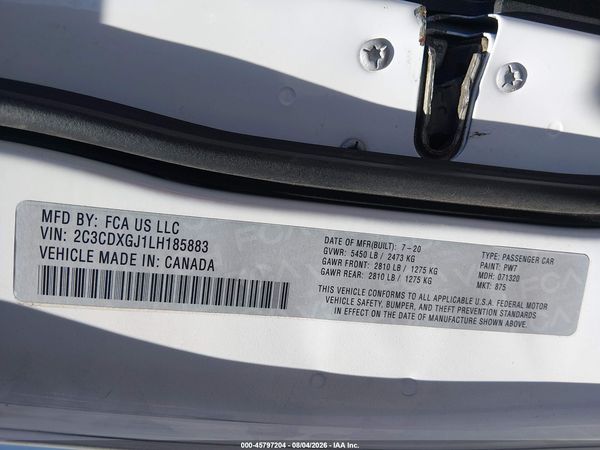 2020 DODGE CHARGER SCAT PACK RWD