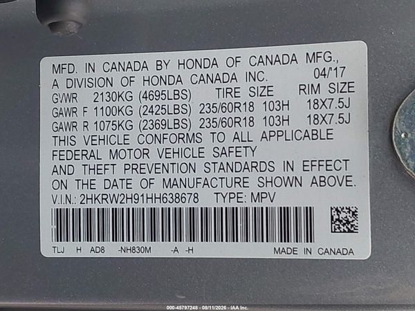 2017 HONDA CR-V TOURING