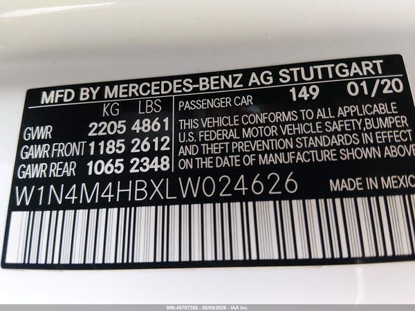 2020 MERCEDES-BENZ GLB 250 4MATIC