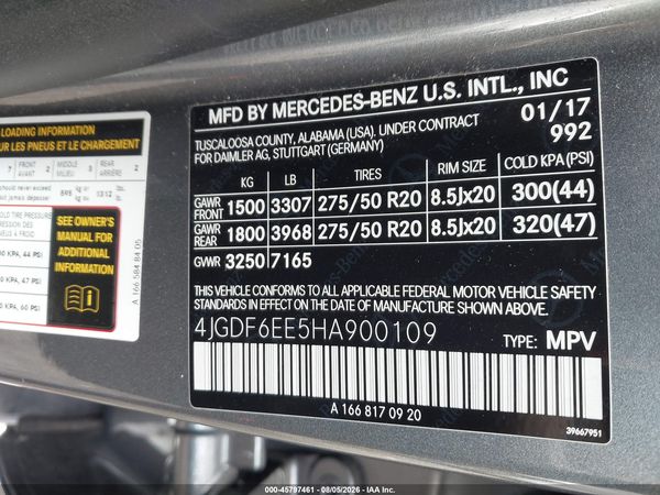 2017 MERCEDES-BENZ GLS 450 4MATIC