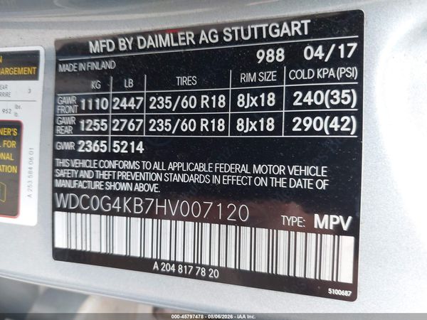 2017 MERCEDES-BENZ GLC 300 4MATIC