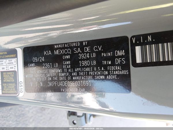 2025 KIA K4 EX