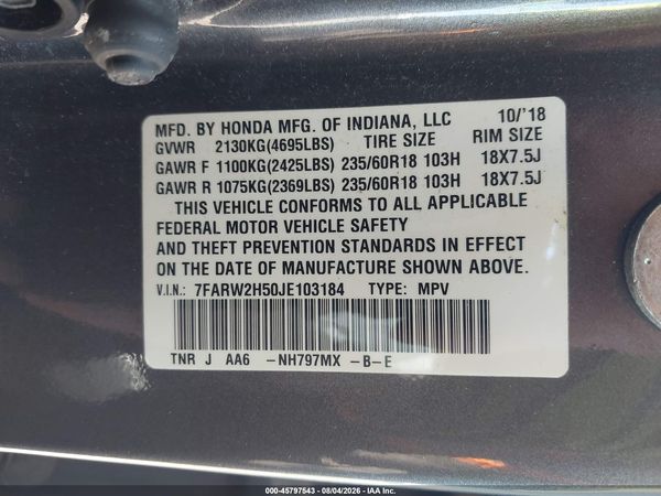 2018 HONDA CR-V EX