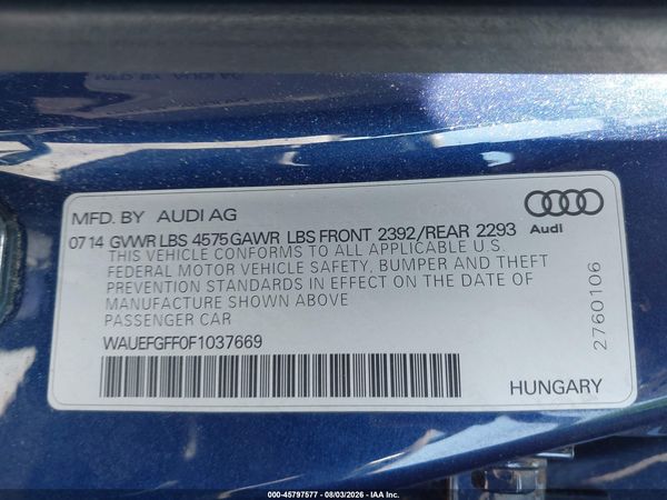 2015 AUDI A3 2.0T PREMIUM