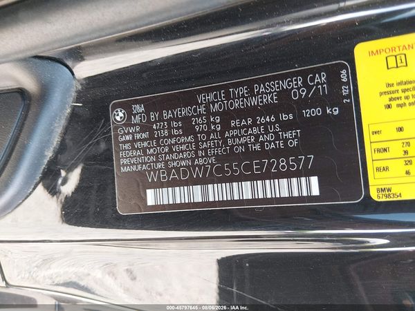 2012 BMW 328I