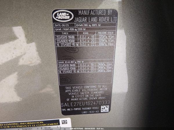 2025 LAND ROVER DEFENDER 110 P400 X-DYNAMIC SE