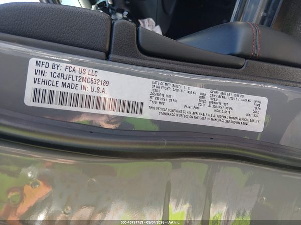 2021 JEEP GRAND CHEROKEE TRAILHAWK 4X4